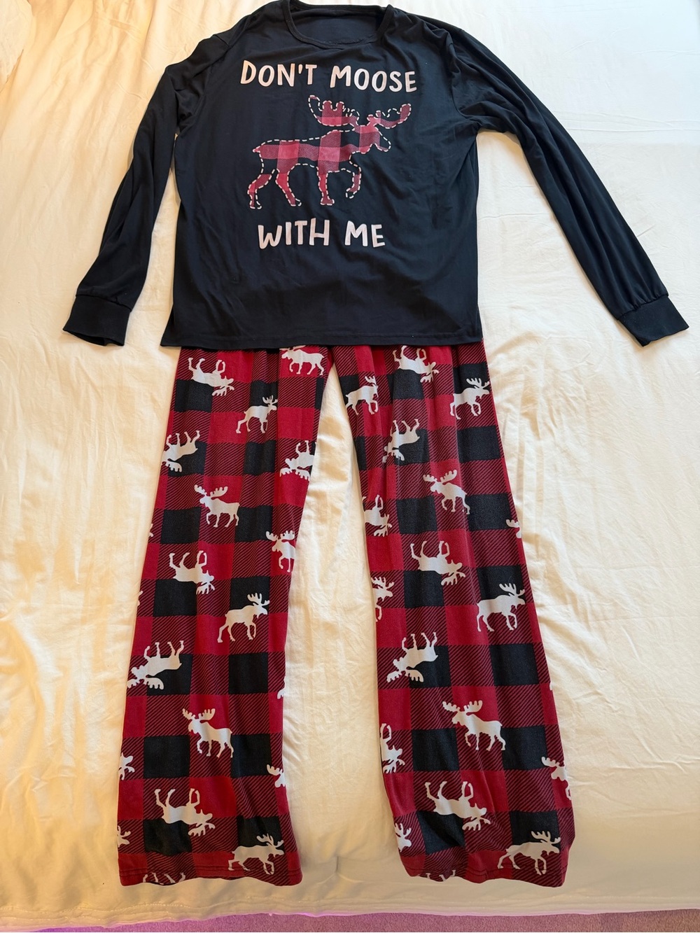 Cabin Fever Men’s Don’t Moose With Me Pajama Set Medium